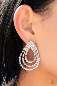 Take a POWER Stance Earrings - White