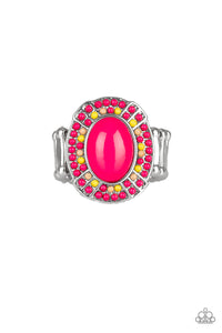 Colorfully Rustic Ring - Pink