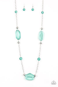 Crystal Charm Necklace - Green