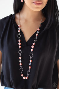 Prized Pearls Necklace - Orange