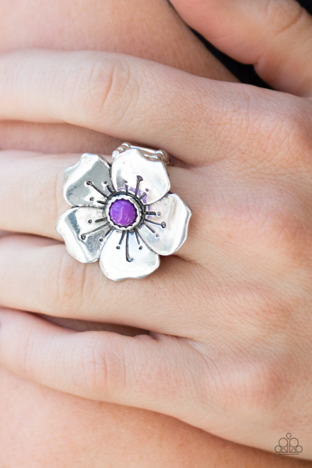 Boho Blossom Ring - Purple