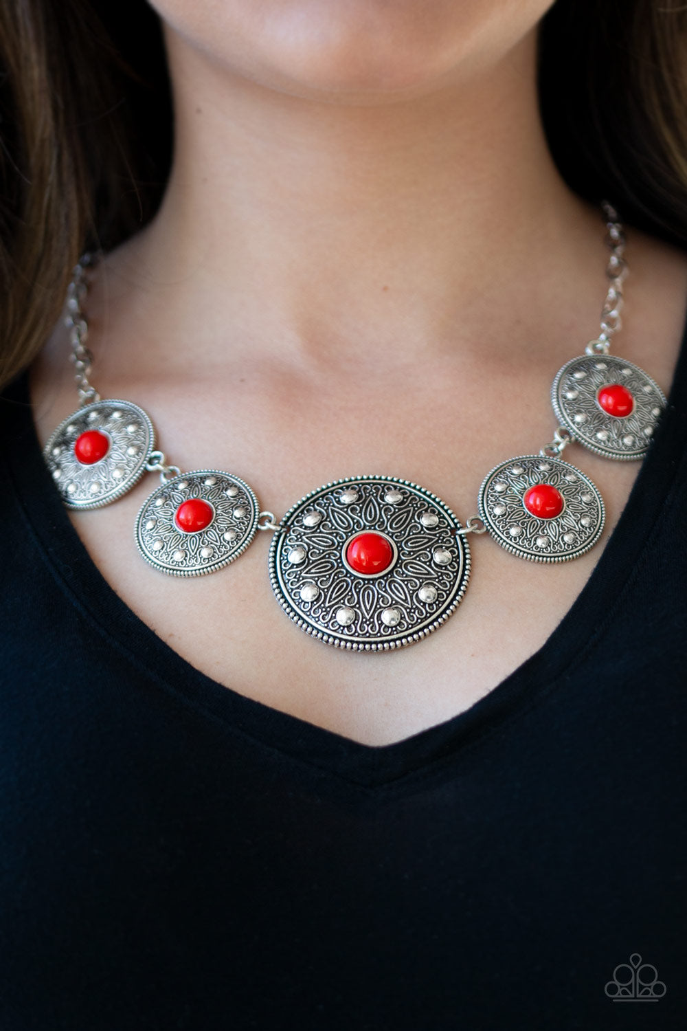 Hey, SOL Sister Necklace - Red