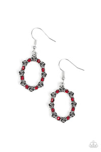 Rosy Royal Earrings - Red