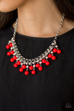 Load image into Gallery viewer, Friday Night Fringe Necklace - Red
