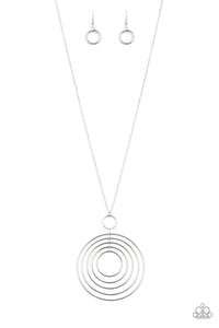 Running Circles In My Mind Necklace - Silver