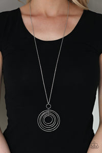 Running Circles In My Mind Necklace - Silver