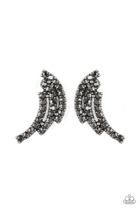 Wing Bling Earrings - Silver