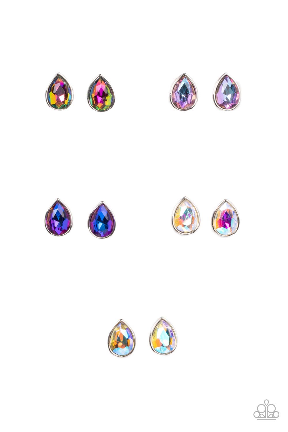 Starlet Shimmer Teardrop Earrings - Multi Oil Spill