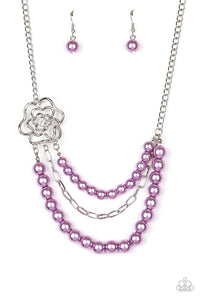 Fabulously Floral Necklace - Purple