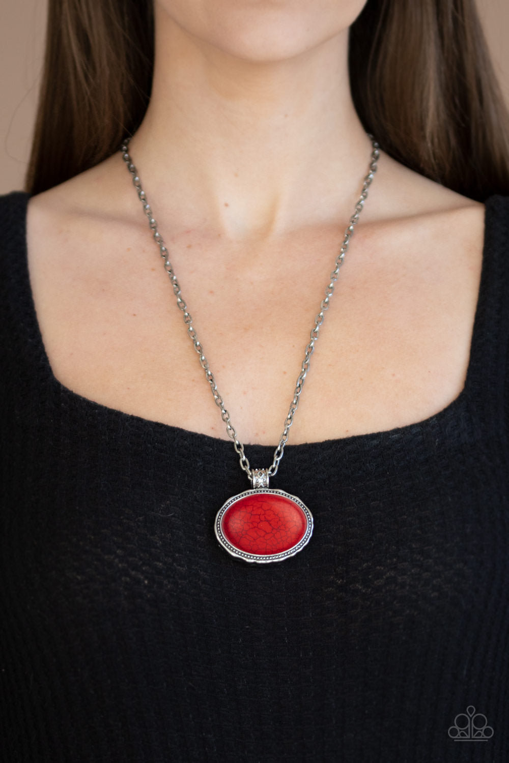 Sedimentary Colors Necklace - Red