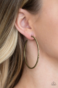 Trending Twinkle Hoop Earrings - Brass