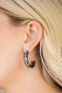 5th Avenue Fashionista Earrings - Black