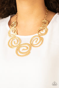 Statement Swirl Necklaces - Gold