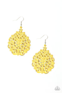 Floral Affair Earrings - Yellow