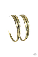 Load image into Gallery viewer, Funky Feathers Earrings - Brass
