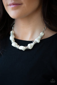 Stunningly Stone Age Necklace - White