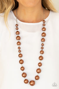 Pearl Prodigy Necklace- Brown