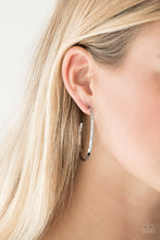 Load image into Gallery viewer, Geo Edge Hoop Earrings - Silver
