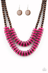 Dominican Disco Necklace - Pink