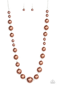Pearl Prodigy Necklace- Brown