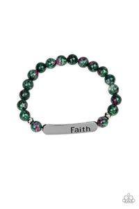Faith In All Things Bracelet - Green - "Faith"