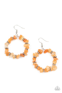 Going for Grounded Earrings - Orange