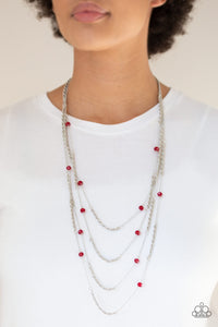 Open For Opulence Necklace - Red
