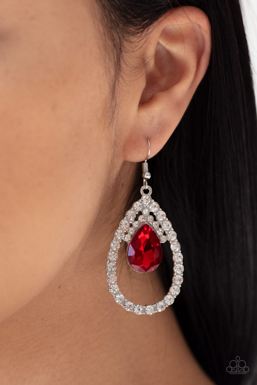 Trendsetting Twinkle Earrings - Red