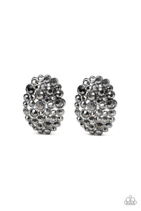 Daring Dazzle Posted Earrings - Black