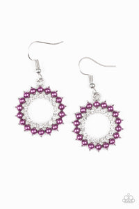 Wreathed In Radiance Earrings - Purple