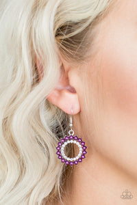 Wreathed In Radiance Earrings - Purple