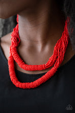 Load image into Gallery viewer, Rights As RAINFOREST Necklace - Red
