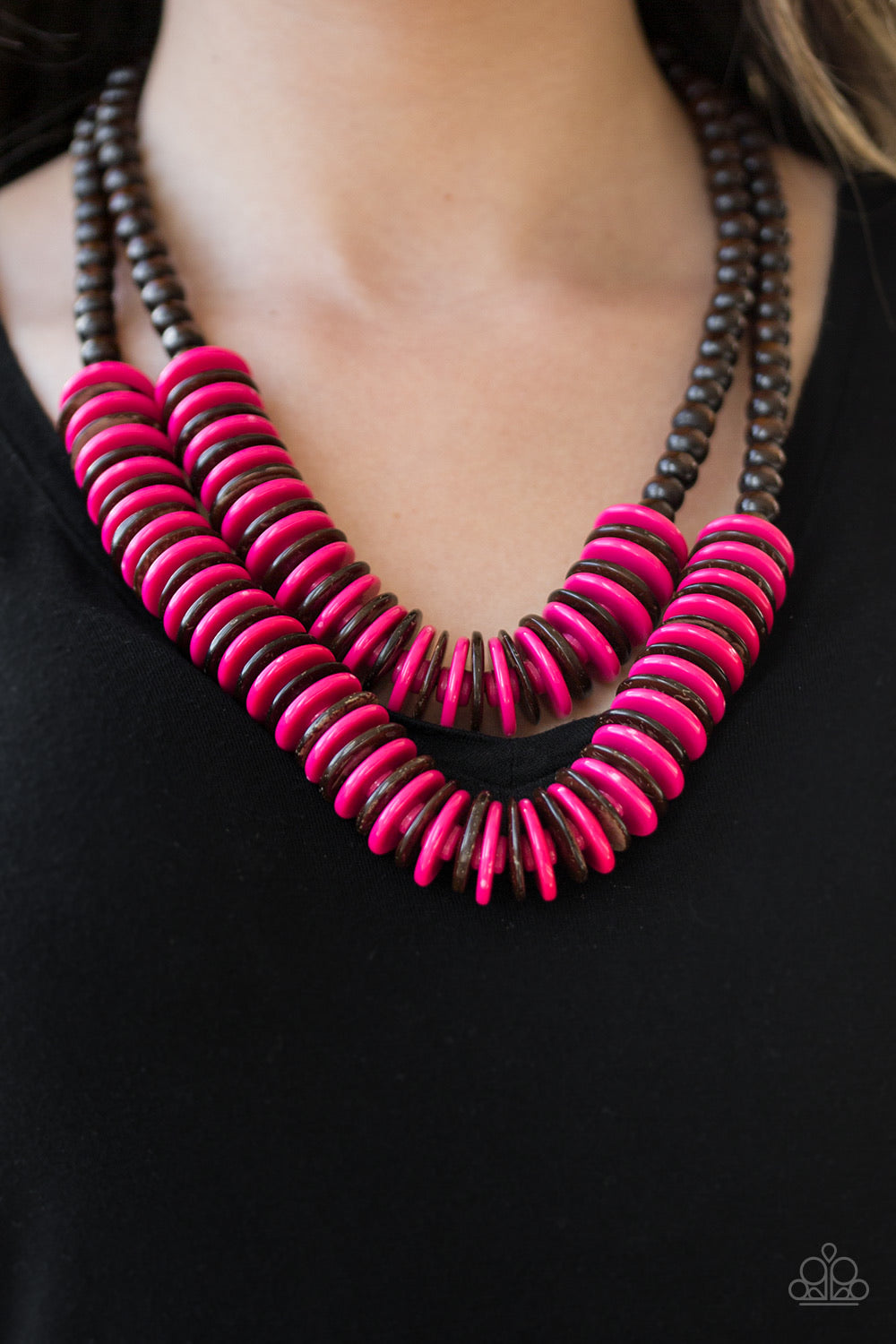 Dominican Disco Necklace - Pink