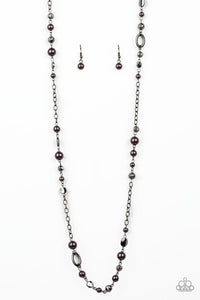 Make An Appearance Necklace - Black