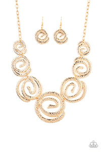 Statement Swirl Necklaces - Gold