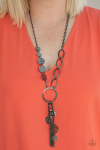 Trinket Trend Necklace - Black