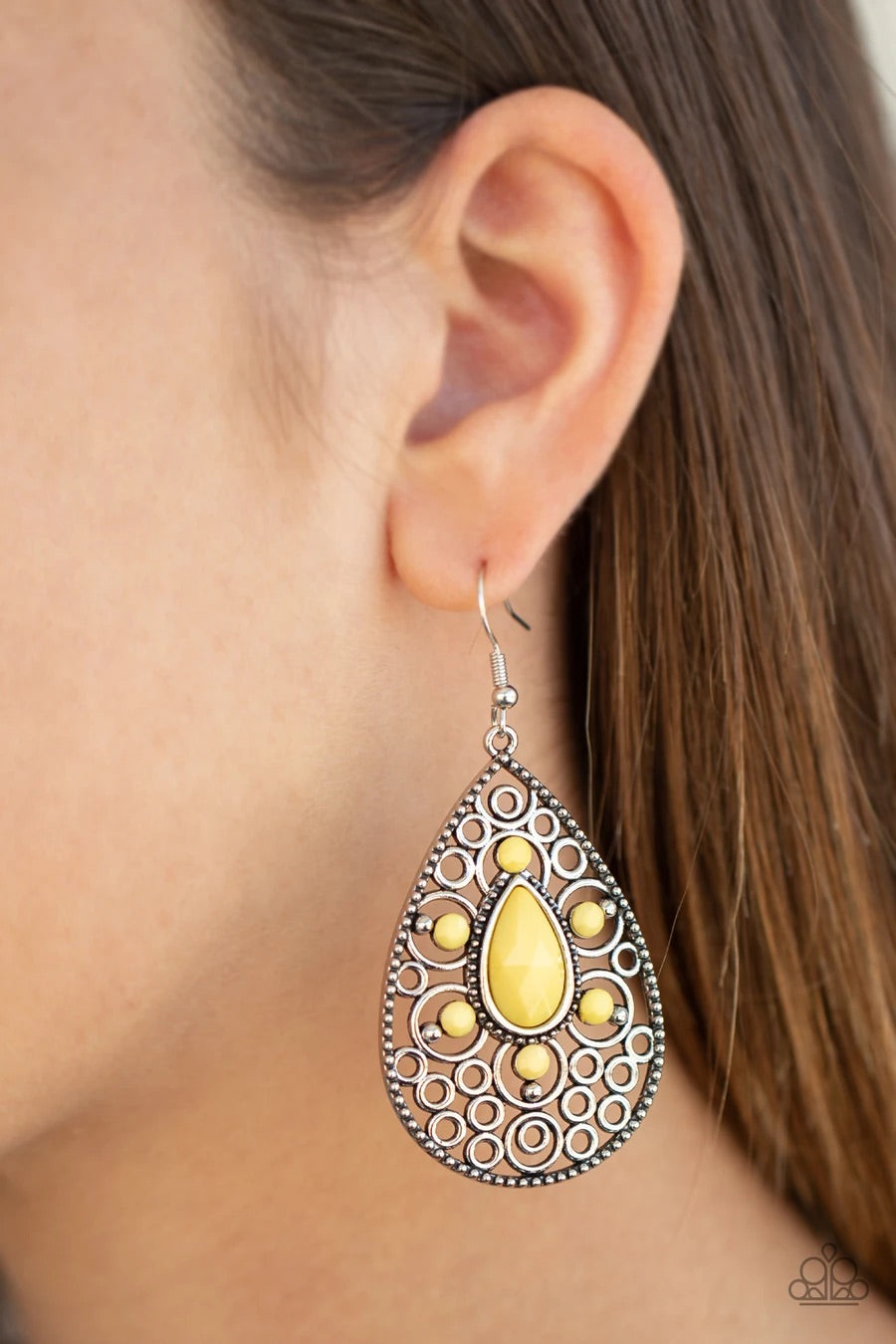 Modern Garden Earrings - Yellow