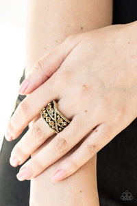 Elegant Effervescence Ring - Brass