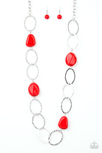 Modern Day Malibu Necklace - Red