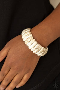 Peacefully Primal Bracelet - White