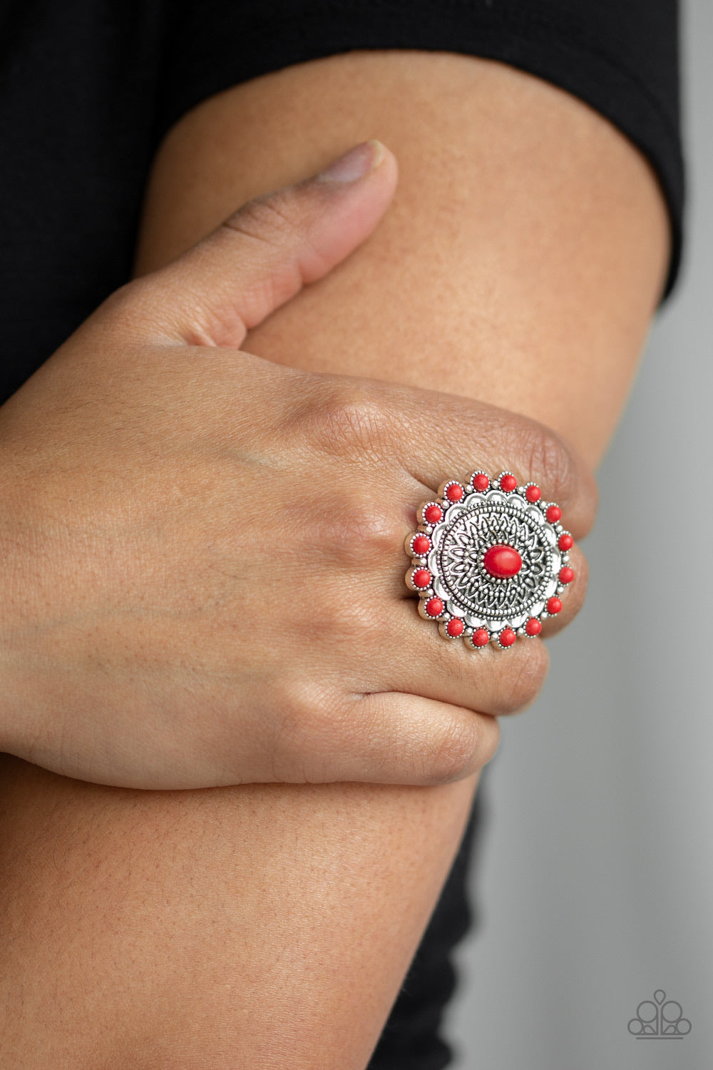 Mesa Mandala Ring - Red