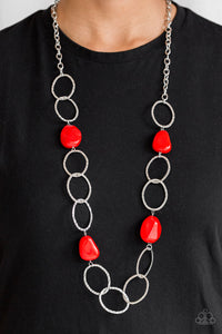 Modern Day Malibu Necklace - Red