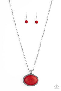 Sedimentary Colors Necklace - Red