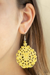 Floral Affair Earrings - Yellow