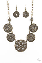 Load image into Gallery viewer, Written In The STAR LILIES Necklace - Brass
