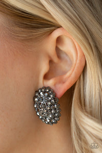 Daring Dazzle Posted Earrings - Black